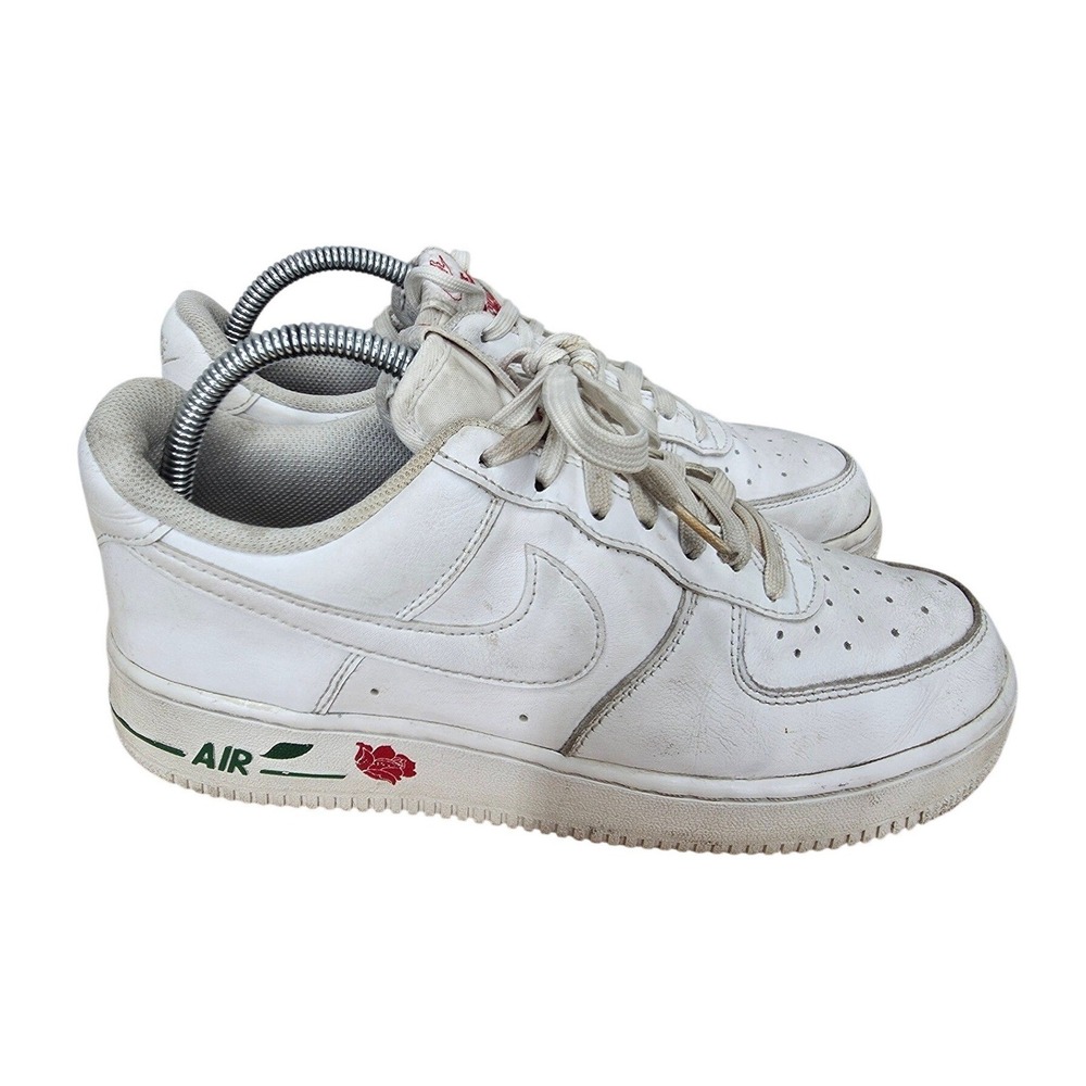 Nike Air Force 1 Low Sneakers Mens 7 White Rose Leather Casual Retro CU6312-100